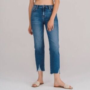 Hidden Jeans Straight Leg Raw Hem
